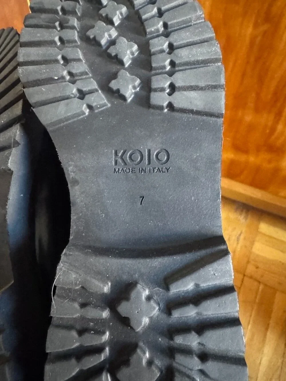 Koio Arezzo Black Lug Loafers (sz 7)